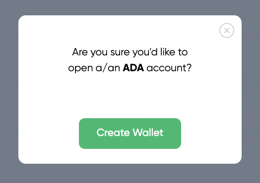 Create Wallet Confirm